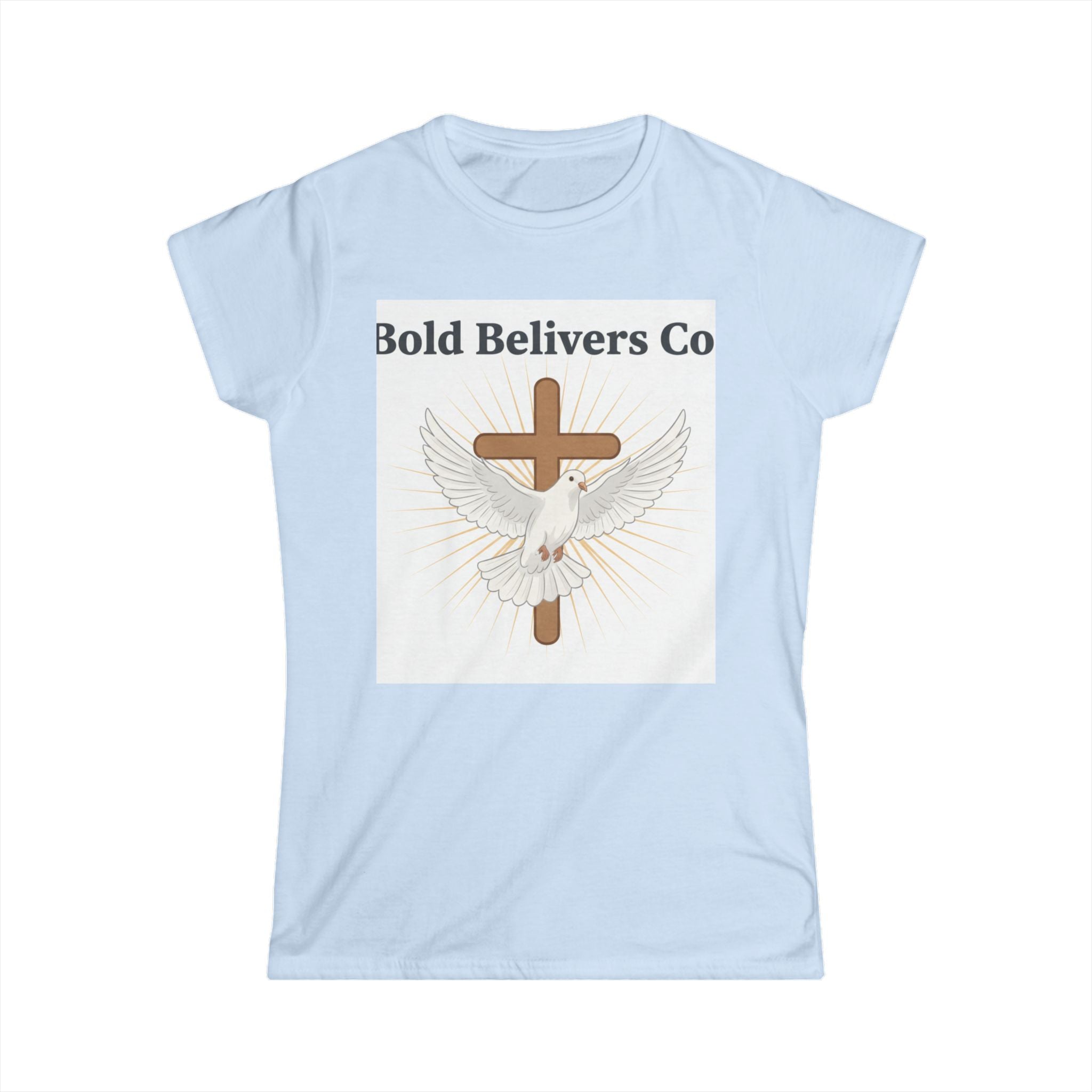 Bold Belivers Co Dove Cross T‑Shirt — Women's Faith Graphic Tee