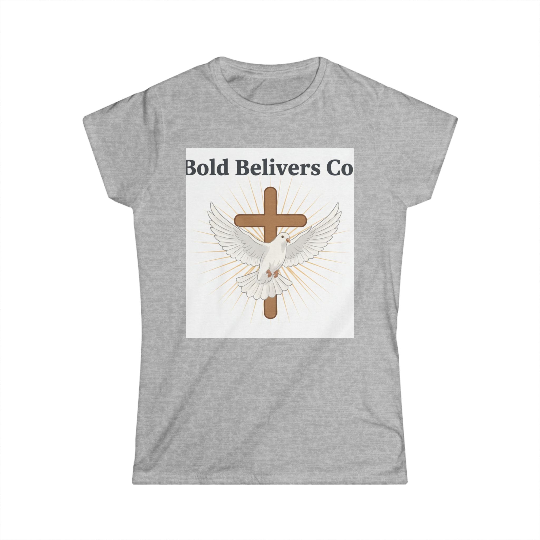 Bold Belivers Co Dove Cross T‑Shirt — Women's Faith Graphic Tee