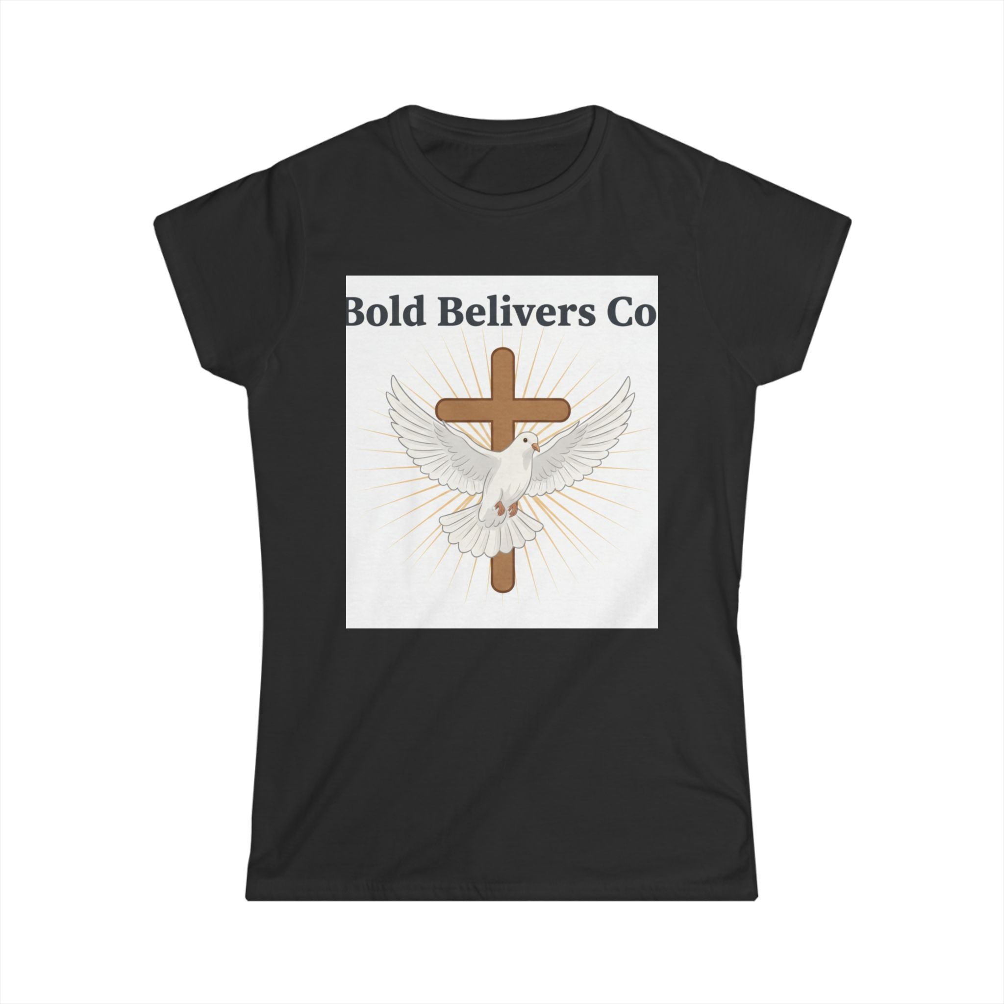 Bold Belivers Co Dove Cross T‑Shirt — Women's Faith Graphic Tee