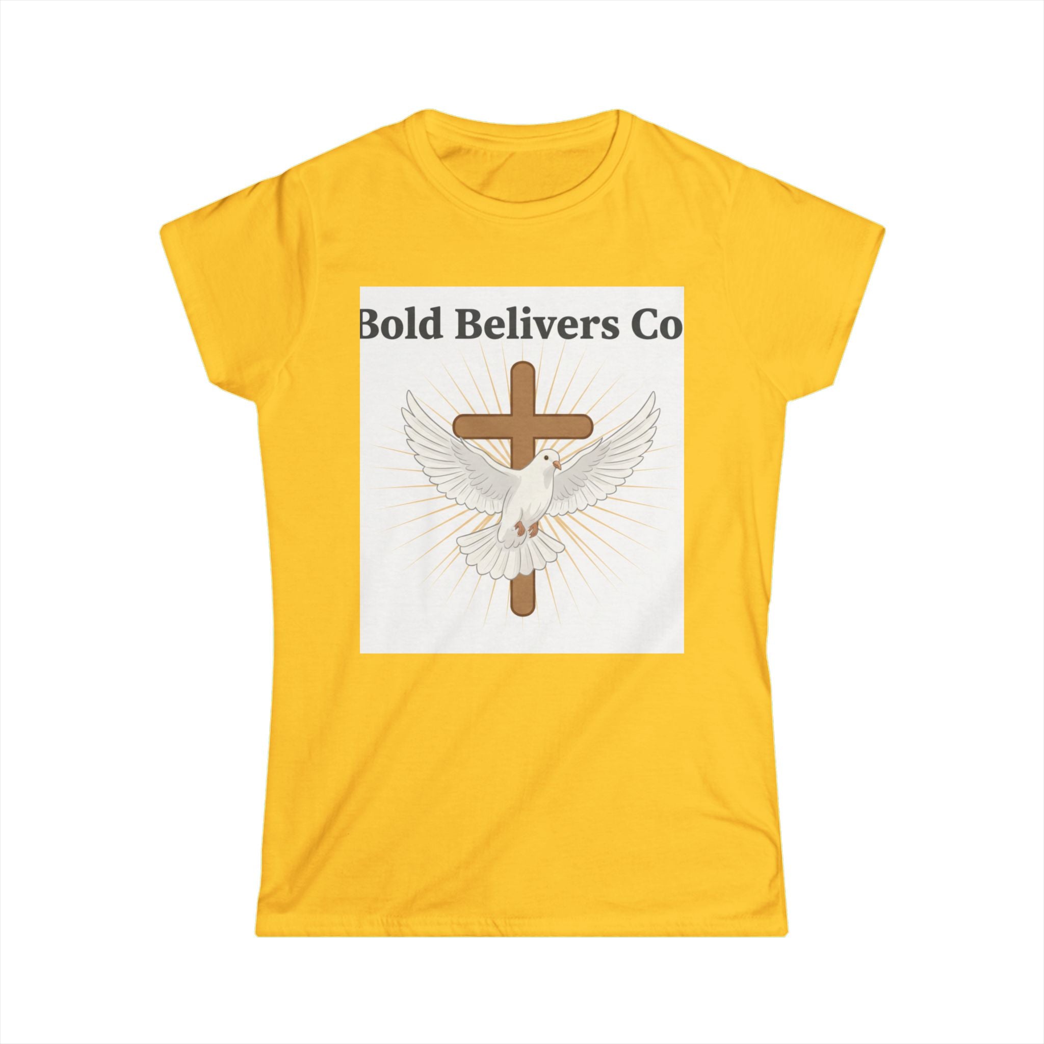 Bold Belivers Co Dove Cross T‑Shirt — Women's Faith Graphic Tee