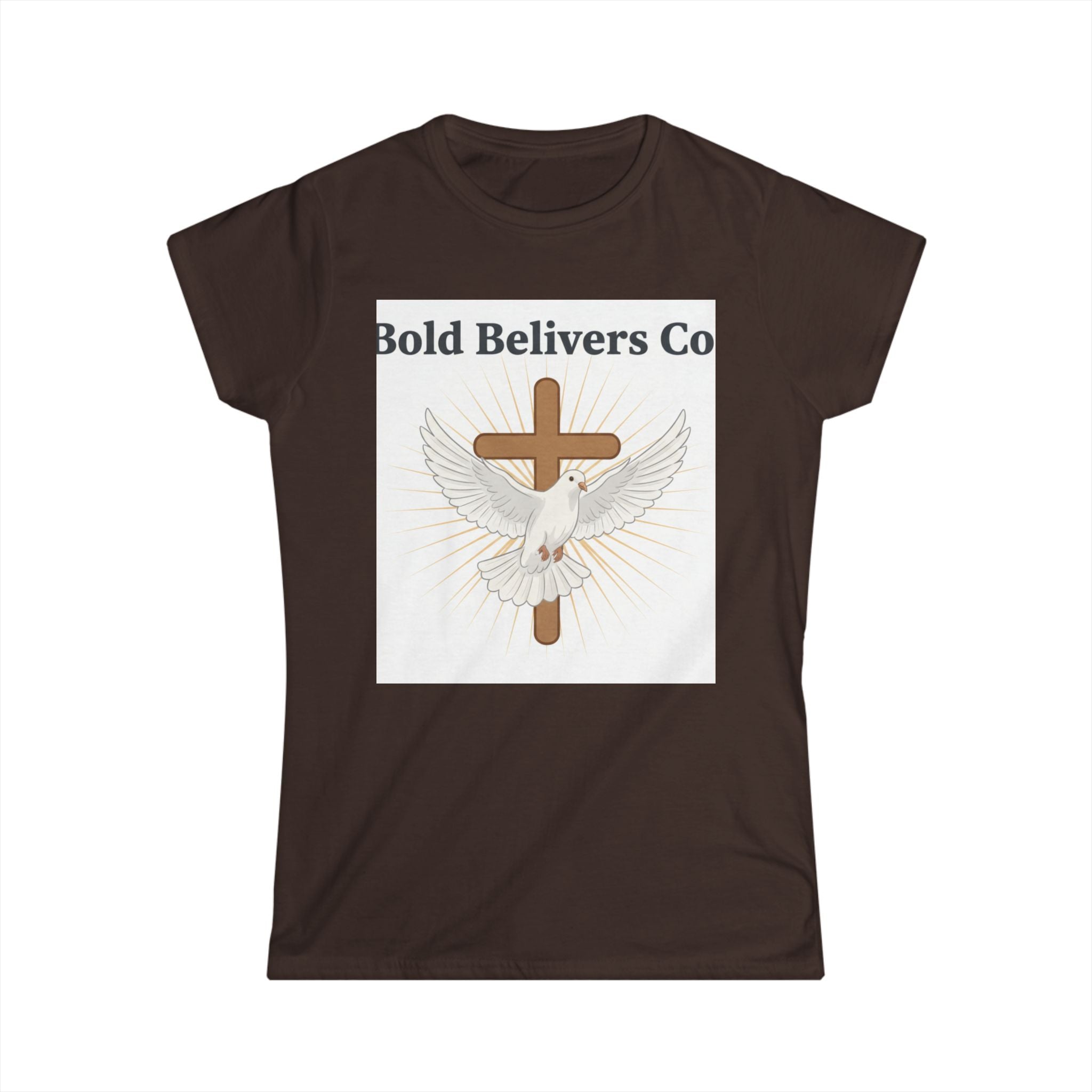 Bold Belivers Co Dove Cross T‑Shirt — Women's Faith Graphic Tee