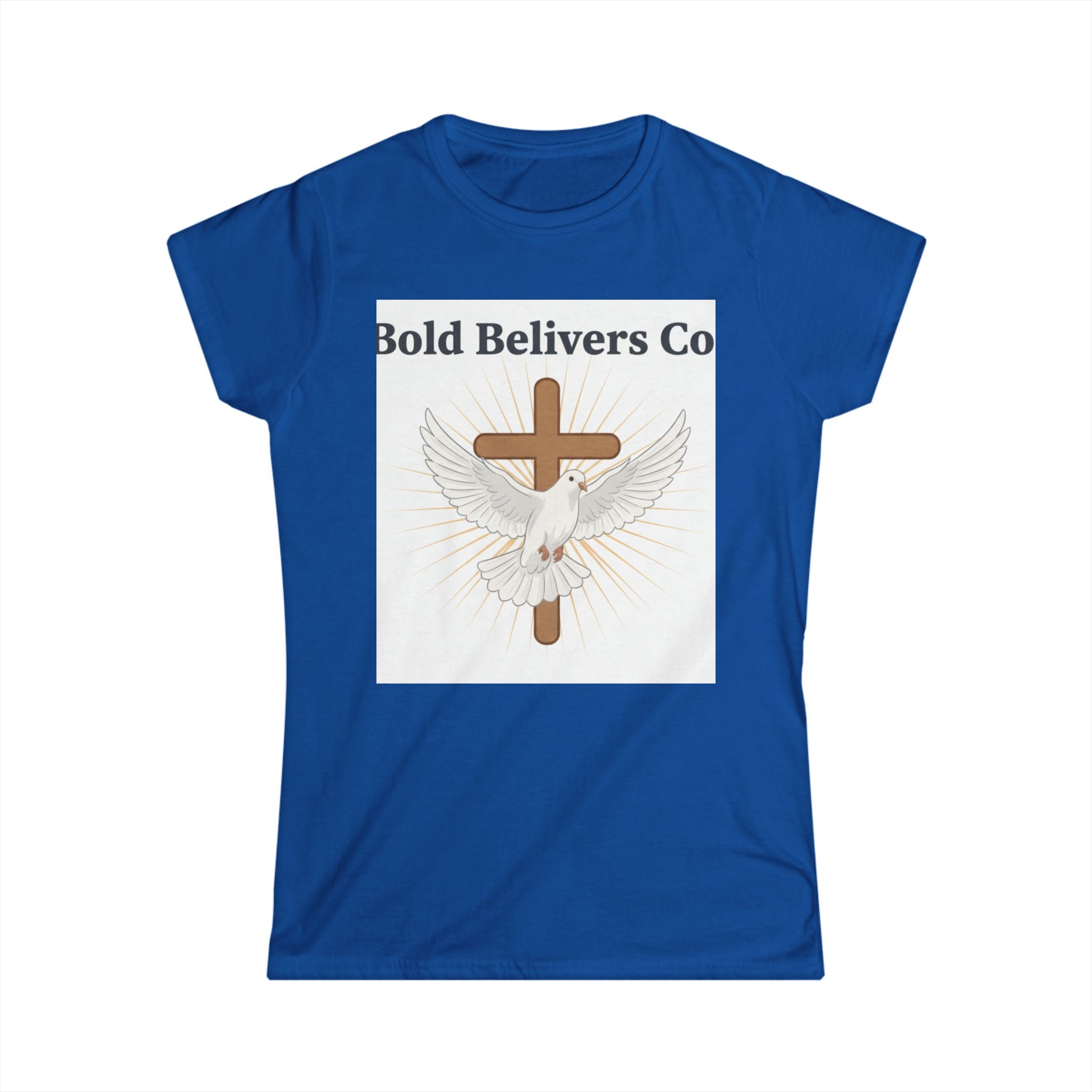 Bold Belivers Co Dove Cross T‑Shirt — Women's Faith Graphic Tee