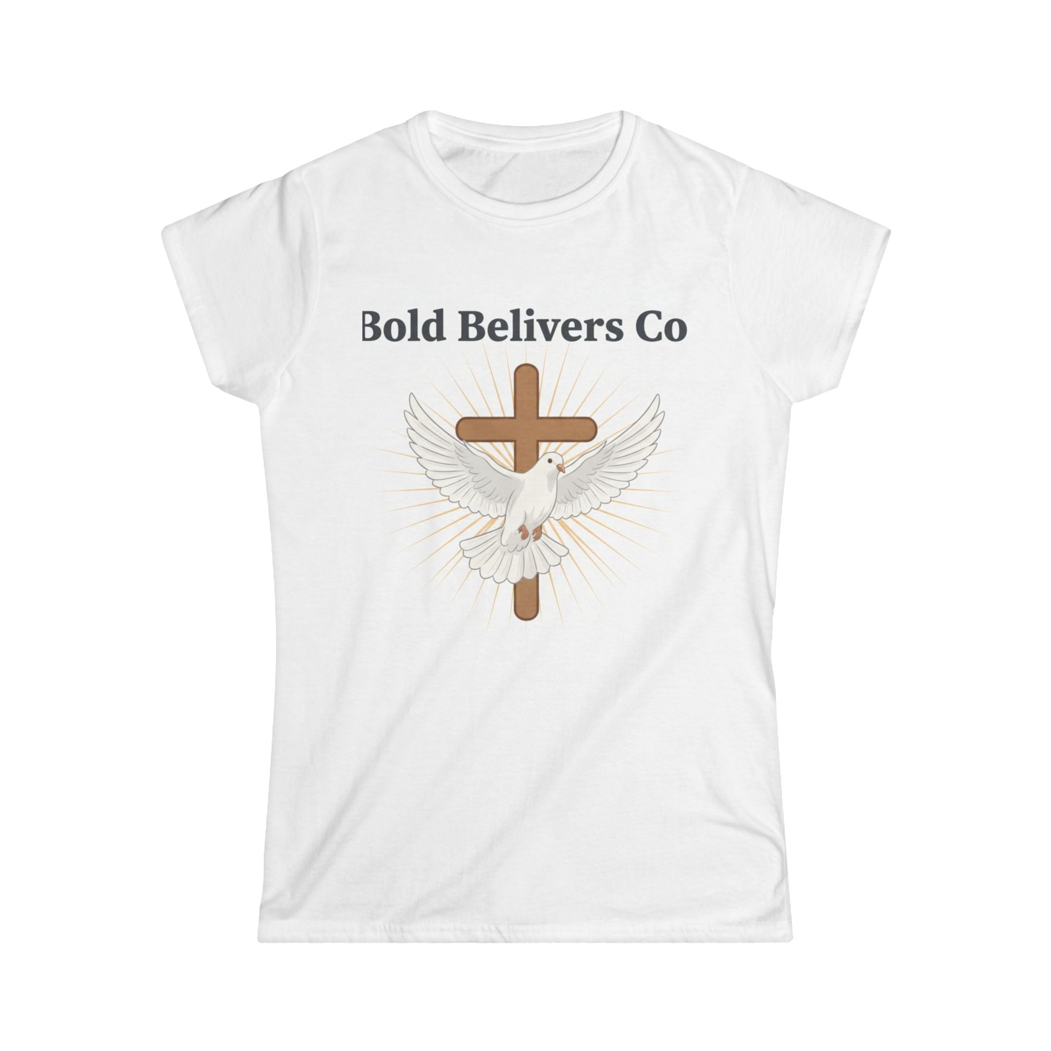 Bold Belivers Co Dove Cross T‑Shirt — Women's Faith Graphic Tee